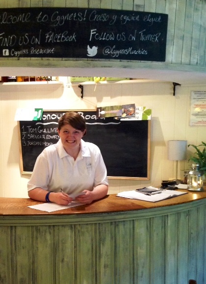 Naomi Payne at Cygnets Restaurant.