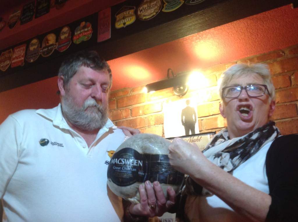 Ian and Jools Payne with Haggis for Burns night!